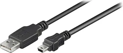 Produktbild von Ewent EC1027, 1,8 m, USB A, Mini-USB B, USB 2.0, Schwarz