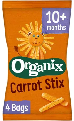 Productafbeelding van Organix Carrot stix 10+ maanden (4 x 15 gr)