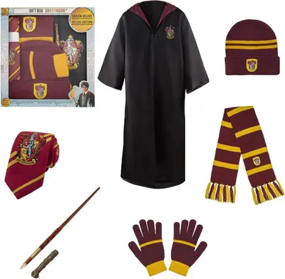 Produktbild von Cinereplicas Gryffindor Uniform Und Replik Zauberstab Brettspiel Braun  Kinder Braun One Size