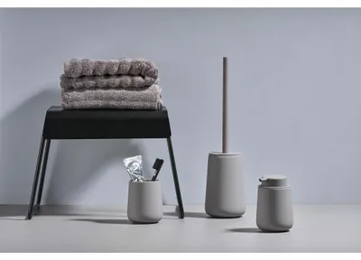 Immagine prodotto di Zone Denmark Toilettenbürste Nova One, Toilettenbürstengarnitur, WC-Garnitur, Klobürste, Steinzeug, Gull Grey, 331219
