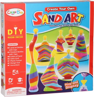 Image de Zandkunst XXL Set créatif 20 pièces avec sable coloré pour enfants
