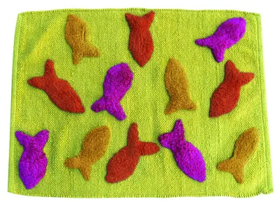 Zdjęcie produktu dla MSV 140507: Dywan, bawełna, wzór: ryba, wymiary: 70 x 50 x 0,1 cm
