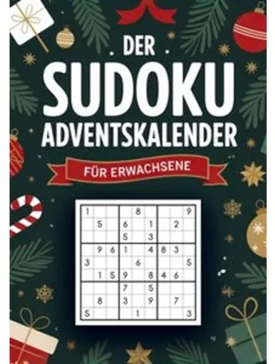 Produktbild von Sudoku Adventskalender für Erwachsene: 144 weihnachtliche Rätsel von leicht bis schwer - Entspannung & Rätselspaß im Advent