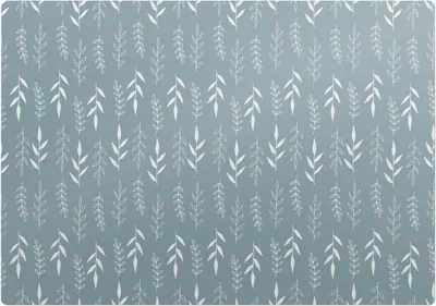Produktbild von Pflanzenblattmuster – Bodenschutzmatte – Rutschfest – Schutzmatte für Büro – Vinylmatte – Stuhlunterlage –100 x 70 cm