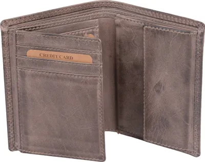 Produktbild von Kombibörse aus Echtleder, taupe, 13x9cm, mit 10 Kreditkartenfächern und Kleingeldfach
