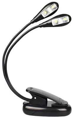 Obrázok produktu pre Verk 27414 Dvojitá LED lampa s klipom, 4 LED, čierna