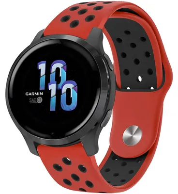 Image de Bracelet de sport en silicone imoshion - Fixation universelle de 22 mm - Rouge et noir