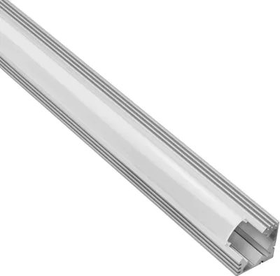 Produktbild von A19 LED Aluprofil Silber Eckprofil 90° 2m milky