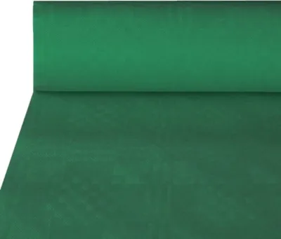 Immagine prodotto di Tovaglia di carta con rilievo damascato 50 m x 1 m verde scuro