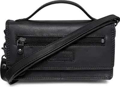 Produktbild von Benthill Reisebrieftasche XXL Echt-Leder - Umhängetasche aus echtem Leder - Travel Dokumententasche - Großes Portemonnaie - Handgelenktasche