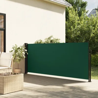 Image de Maison Exclusive - Store latéral extensible vert foncé 120 x 600 cm