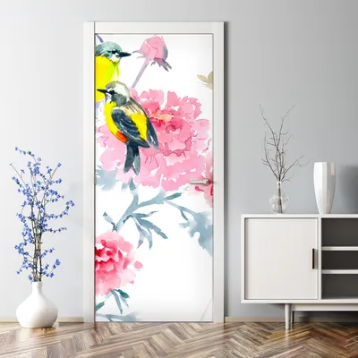 Produktbild von Dekorative Aufkleber Tür Deko selbstklebend Türtato Türposter Blumen orientalisch 70 x 200 cm