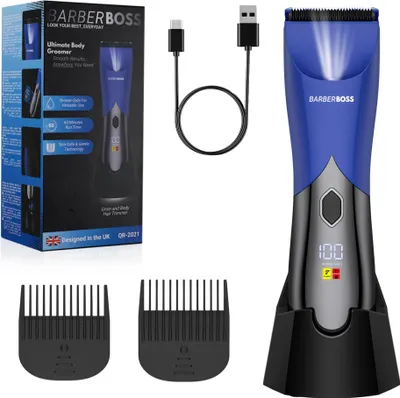 Produktbild von BarberBoss Intimrasierer Mann, Körperhaartrimmer für Männer, wiederaufladbarer S
