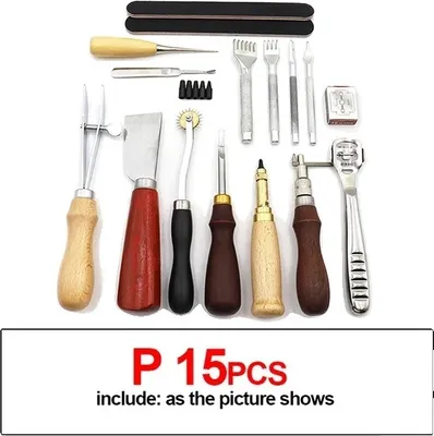 Obrázok produktu pre Sada ručného náradia na kožu, ručná šijacia svorka, úložný box, T1