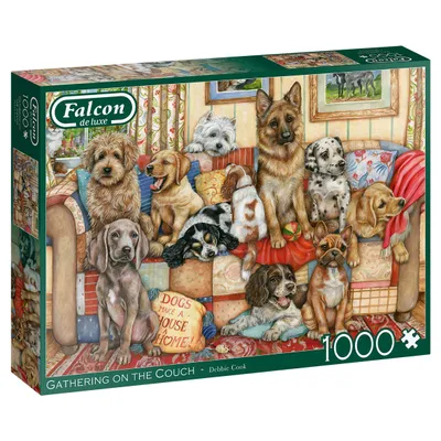 Produktbild von Jumbo Spiele Falcon Gathering on the Couch, Puzzle, Erwachsenenpuzzle, Puzzlespiel, 1000 Teile, 11293