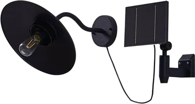 Produktbild von Lindby LED-Solarwandleuchte Virane, schwarz, Aluminium