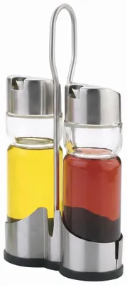 Öl- und Essigset, Edelstahl/Glas, 2x175 ml