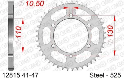 Produktbild von AFAM Kettenrad 12815-43 Hinten Stahl