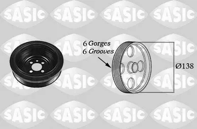 Produktbild von SASIC 2156021 Riemenscheibe Kurbelwelle für VW Golf VII Schrägheck (5G1, BQ1, BE1, BE2) 138mm