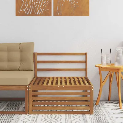 Produktbild von "Seasonal Sale"Outdoor Mittelsofa/Couchgarnitur - CLORIS - Outdoor-Möbel - für Garten/Terrasse - Massivholz Akazie Natur 79x83x73 cm - Gartensofas DEMöbel874890