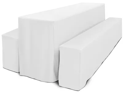 Produktbild von Beautissu 3tlg Biertischhussen Set für Bierzeltgarnitur 220x50cm Weiß