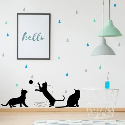 dekorative Katzensilhouette – Decords Wandtattoo, Produktansicht 1