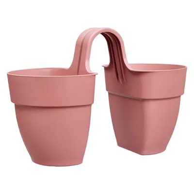 Produktbild von ELHO - Blumentopf - Vibia Campana Flower Twin 21 - Altrosa - Außenbalkon - L 38,4 x B 20,5 x H 26,5 cm
