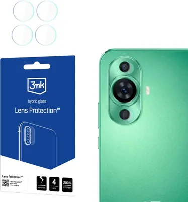 Produktbild von 3mk Hybridglas Lens Protection für Huawei Nova 12 Kamera Objektiv Kameralinse 0,16mm 6H (4 Stück)