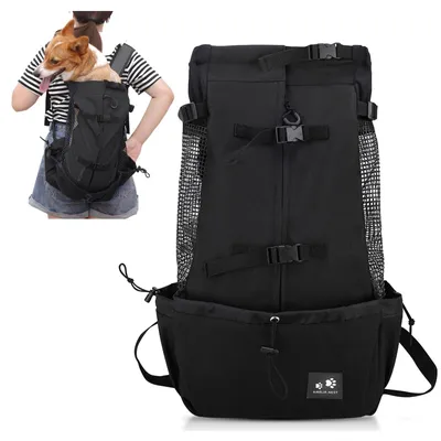 Produktbild von Hunderucksack, atmungsaktive Haustiertasche, bis 5 kg, verstellbar, für Reisen