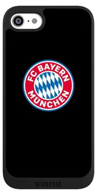 Produktbild von NIVOCASE Handyhülle für Apple iPhone SE (2020)  Hülle NIVOpure Case Schwarz FC Bayern München Logo Offizielles Lizenzprodukt