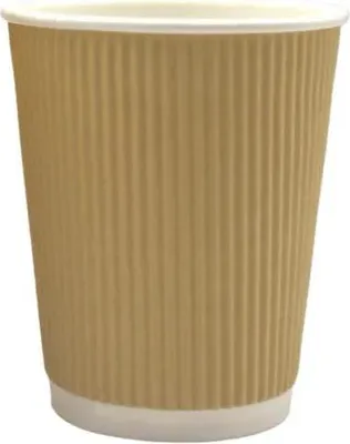 Produktbild von Wellpappbecher, Wasserdispersion, 250 ml, 25 Stück.