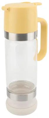 Produktbild von Honigspender, 350 ml, klares Glas, Sirup mit Griff, verhindert Tropfen, Behälter für Cafés, Restaurants, Zuhause, Gelb