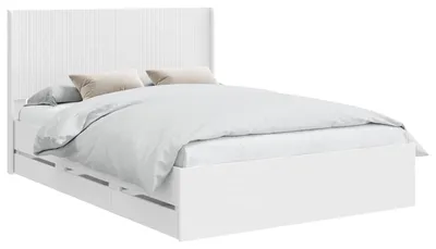 Produktbild von vidaXL Bettgestell mit Stauraum und Kopfteil Weiß 160 x 200 cm