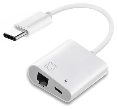 Productafbeelding van USB-C naar 100 Mbps RJ45 netwerkadapter met PD voedingsadapter
