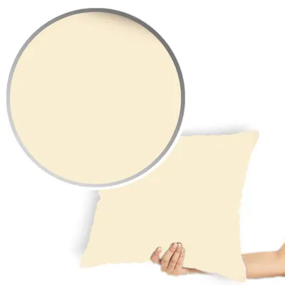 Produktbild von Designpremium Baumwoll Kissenbezug Hell-Ecru Uni 70x80 cm