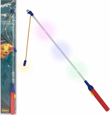 Produktbild von Idena Laternenstab 50cm  LED+3 farbige LED im Stab, 2x AA Batterien 1,5 V erforderlich, nicht enthalten