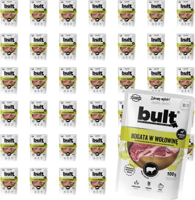 Produktbild von Bult | Feuchtigkeitsspendendes Futter für Hunde - 40x100g - 75% Fleisch - Ohne Künstliche Zusätze