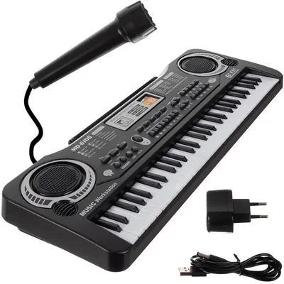 Produktbild von Kruzzel 22415 Elektronisches Keyboard mit Mikrofon – 61 Tasten