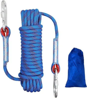Produktbild von Famanu Outdoor Kletterseil 10 mm - mit 2 Karabinerhaken, Länge: 10 oder 20 m
