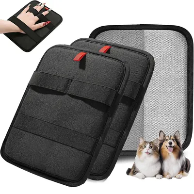 Produktbild von 2PCS Fellmagnet Handschuhe,doppelseitig für Hunde & Katzen, atmungsaktiv, antistatisch,wiederverwendbar, Tierhaarentferner für die tägliche Fellpflege