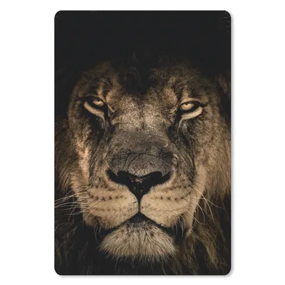 Obrázek produktu pro Podložka pod myš - Lev - Zvířata - Černá - Portrét - 18x27cm - Podložka pod myš