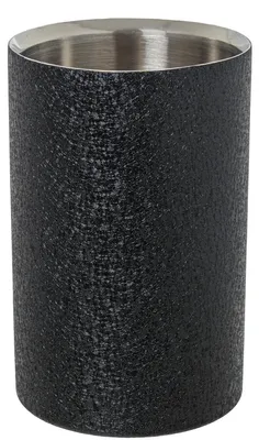 Flessenkoeler aus Edelstahl, schwarz, 12 x 12 x 19 cm