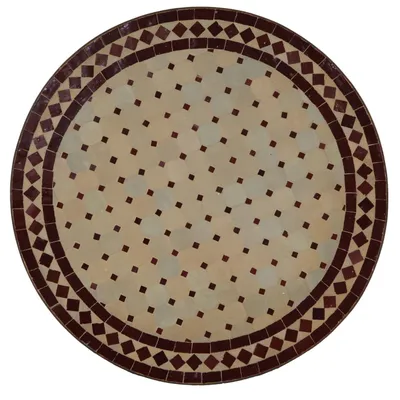 Produktbild von Runder Mosaik-Balkontisch 60 cm Durchmesser, 75 cm hoch, edelrostfarben