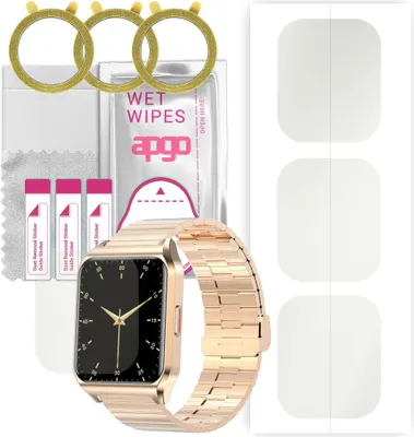 Produktbild von apgo 3 Stück Schutzfolie, Matt, kompatibel mit Rubicon RNCE89 Smartwatch, Hydrogel Displayschutzfolie mit Positionierhilfe, Displayfolie, robust und kratzfest