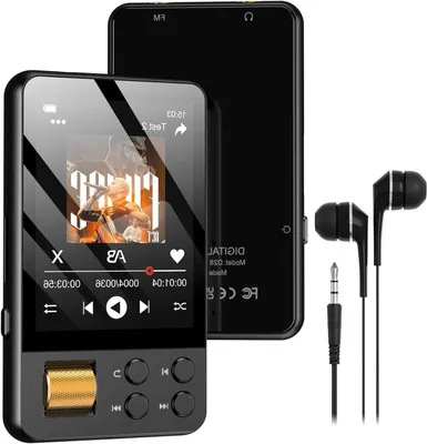 Zdjęcie produktu dla Przenośny odtwarzacz muzyki - Cyfrowe audio - Słuchanie muzyki - Połączenie Bluetooth 5.4 - Pamięć 128 GB - Czarny