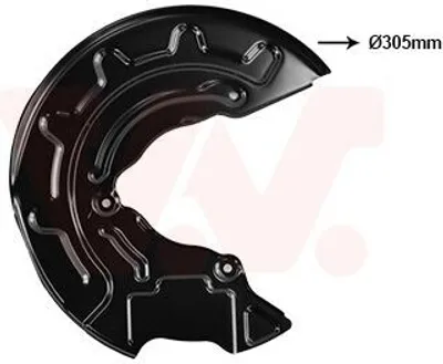 Produktbild von VAN WEZEL Spritzblech Bremsscheibe für VW Golf VII Schrägheck (5G1, BQ1, BE1, BE2) Vorne Rechts 0359372 Ankerblech