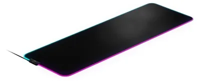 Obrázok produktu pre Steelseries QcK Prism Cloth XL, Čierna, Jednofarebné, Textília, Guma, Silikón, Viacfarebný, Protisklzové nožičky, Herná podložka pod myš