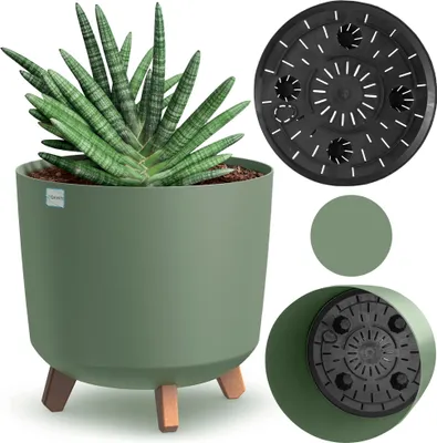 Zdjęcie produktu dla Prosperplast®, Doniczka, DGTL300L-5615C, Zielony, Doniczka z wkładem Nóżki Wkład