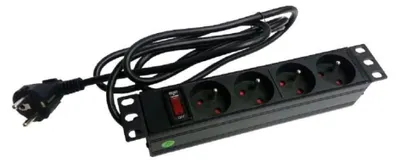 Obrázok produktu pre Alantec PZ04, 1,8 m, Vnútorný, Čierna, 4 AC zásuvky/AC zásuviek, 16 A