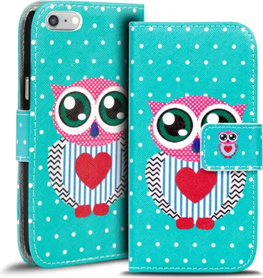 Produktbild von Handy Tasche für Apple iPhone 7 Plus Hülle Kunstleder Motiv Schutzhülle Case